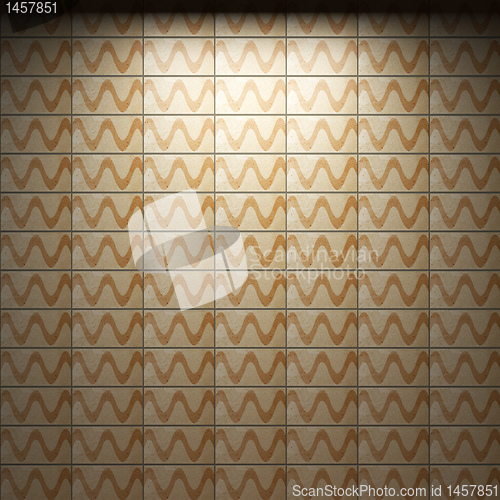 Image of illuminated tile wall