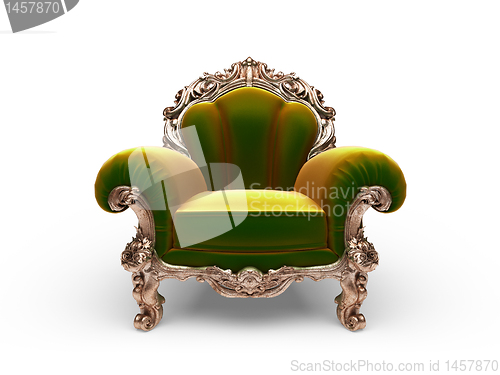 Image of isolated classic golden chair