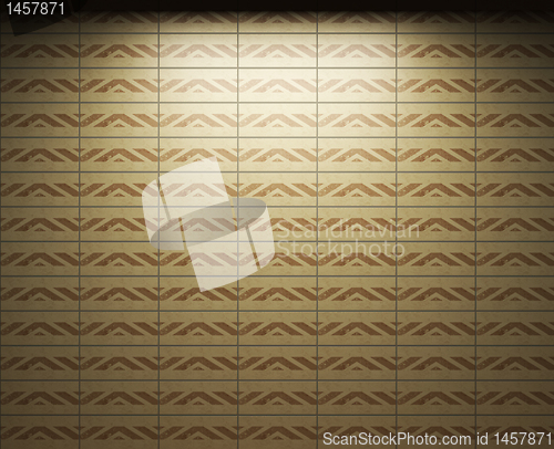 Image of illuminated tile wall