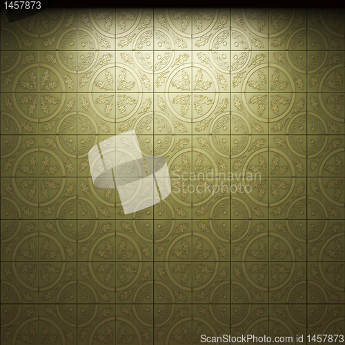 Image of illuminated tile wall