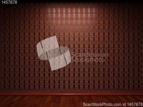 Image of illuminated fabric wallpaper