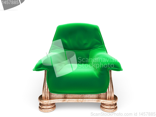 Image of isolated classic golden chair