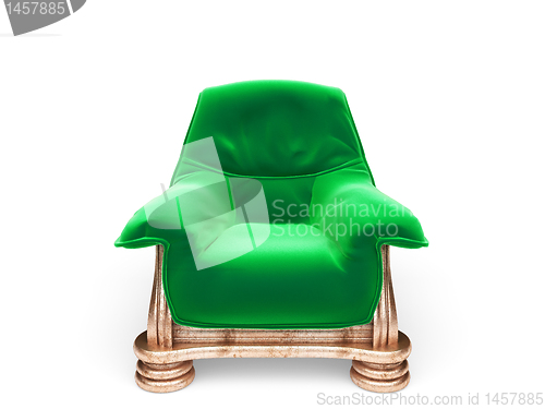 Image of isolated classic golden chair