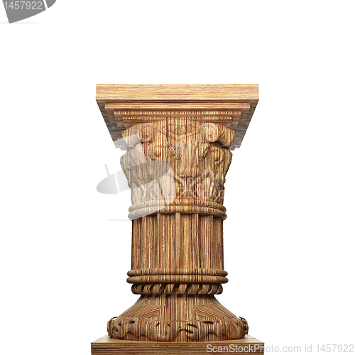 Image of wooden  column