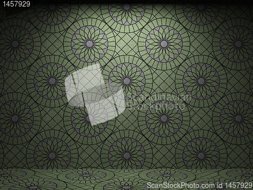 Image of illuminated tile wall