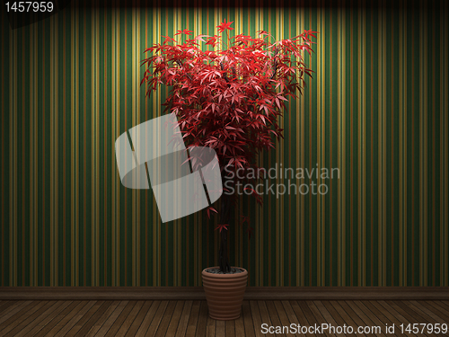 Image of illuminated fabric wallpaper