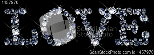 Image of Diamonds on black surface