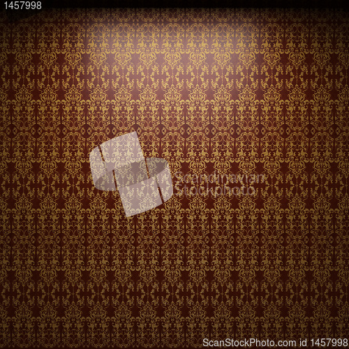 Image of illuminated fabric wallpaper