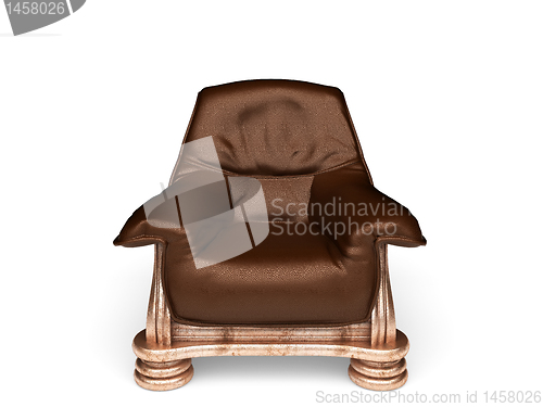 Image of isolated classic leather chair