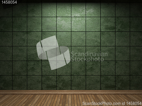 Image of illuminated tile wall