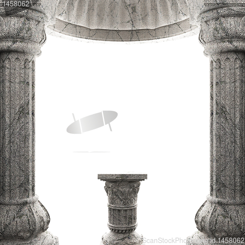 Image of stone columns and arch