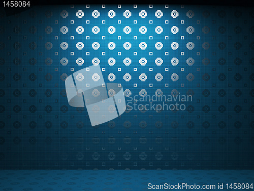 Image of illuminated tile wall