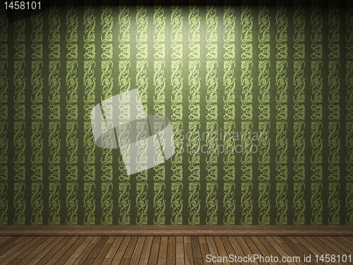 Image of illuminated fabric wallpaper