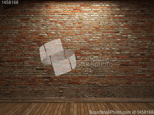 Image of illuminated brick wall