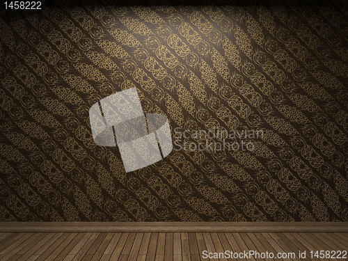 Image of illuminated fabric wallpaper