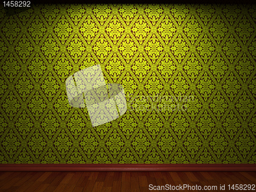 Image of illuminated fabric wallpaper