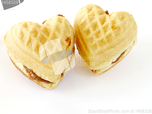 Image of two heart-like biscuits 