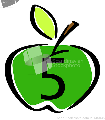 Image of five apples a day