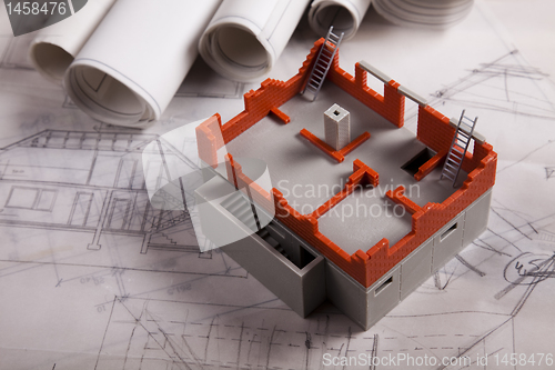 Image of House on achitecture plans