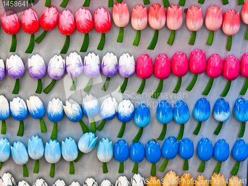 Image of Tulips made of wood