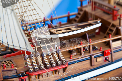 Image of Galleon model detail