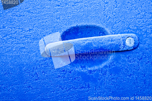Image of Ice on blue