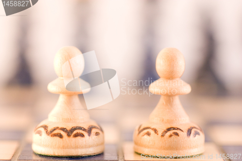 Image of Ready for the battle - two pawns