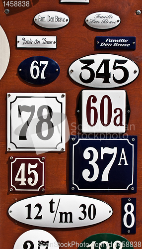 Image of Plate numbers