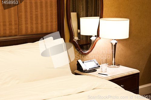 Image of Luxury hotel bedroom