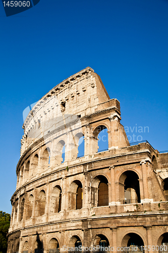 Image of Colosseum with blue sky