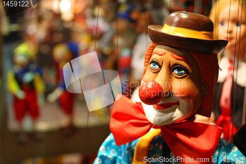 Image of Traditional puppet - the clown portrait