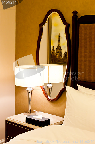 Image of Luxury hotel bedroom