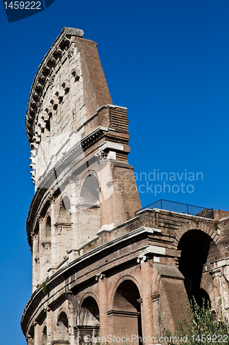 Image of Colosseum with blue sky