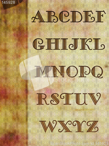 Image of Alphabet background, retro style