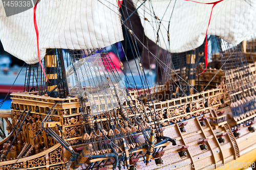 Image of Galleon model detail