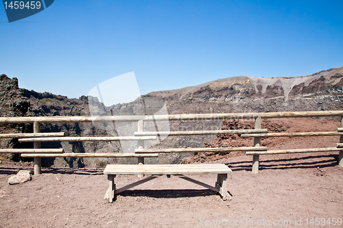 Image of Bench in front Vesuvius crater