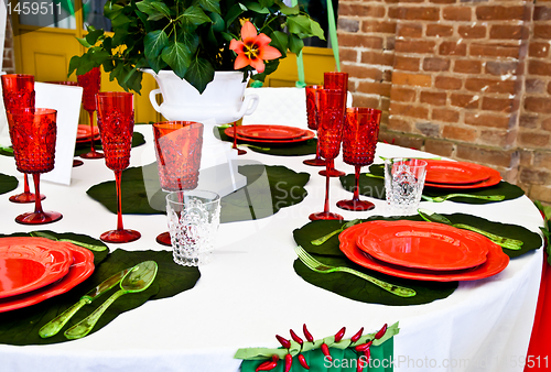 Image of Dinner table setup - Italian Style