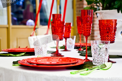 Image of Dinner table setup - Italian Style