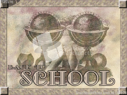 Image of "Back to School" background, retro style