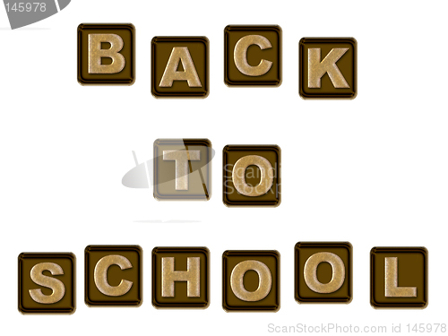 Image of Back to School colorful text, isolated