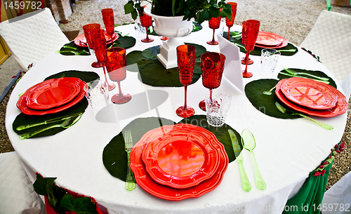 Image of Dinner table setup - Italian Style