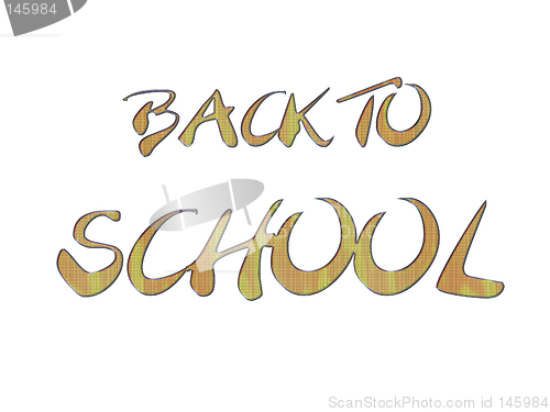 Image of Back to School colorful text, isolated