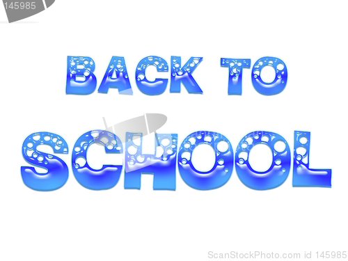 Image of Back to School colorful text, isolated