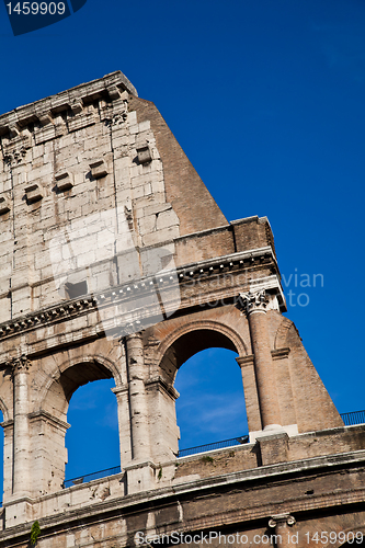 Image of Colosseum with blue sky