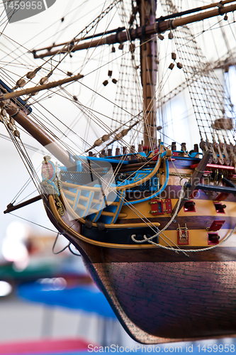 Image of Galleon model detail