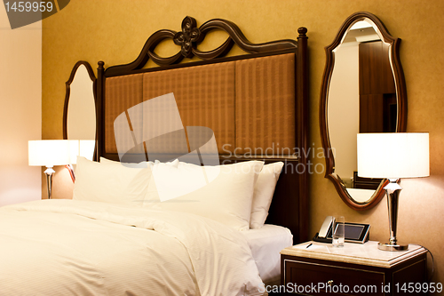 Image of Luxury hotel bedroom