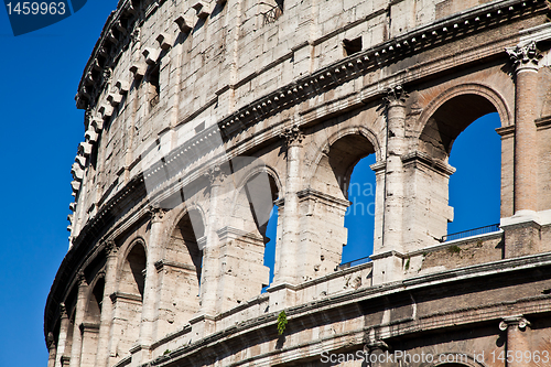 Image of Colosseum with blue sky