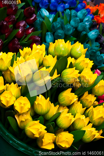 Image of Tulips made of wood