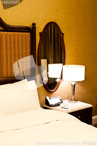 Image of Luxury hotel bedroom