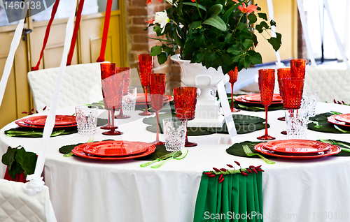 Image of Dinner table setup - Italian Style